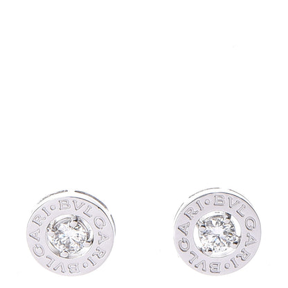 Bulgari BVLGARI 18K White Gold Diamond Stud Earrings 1 of 10