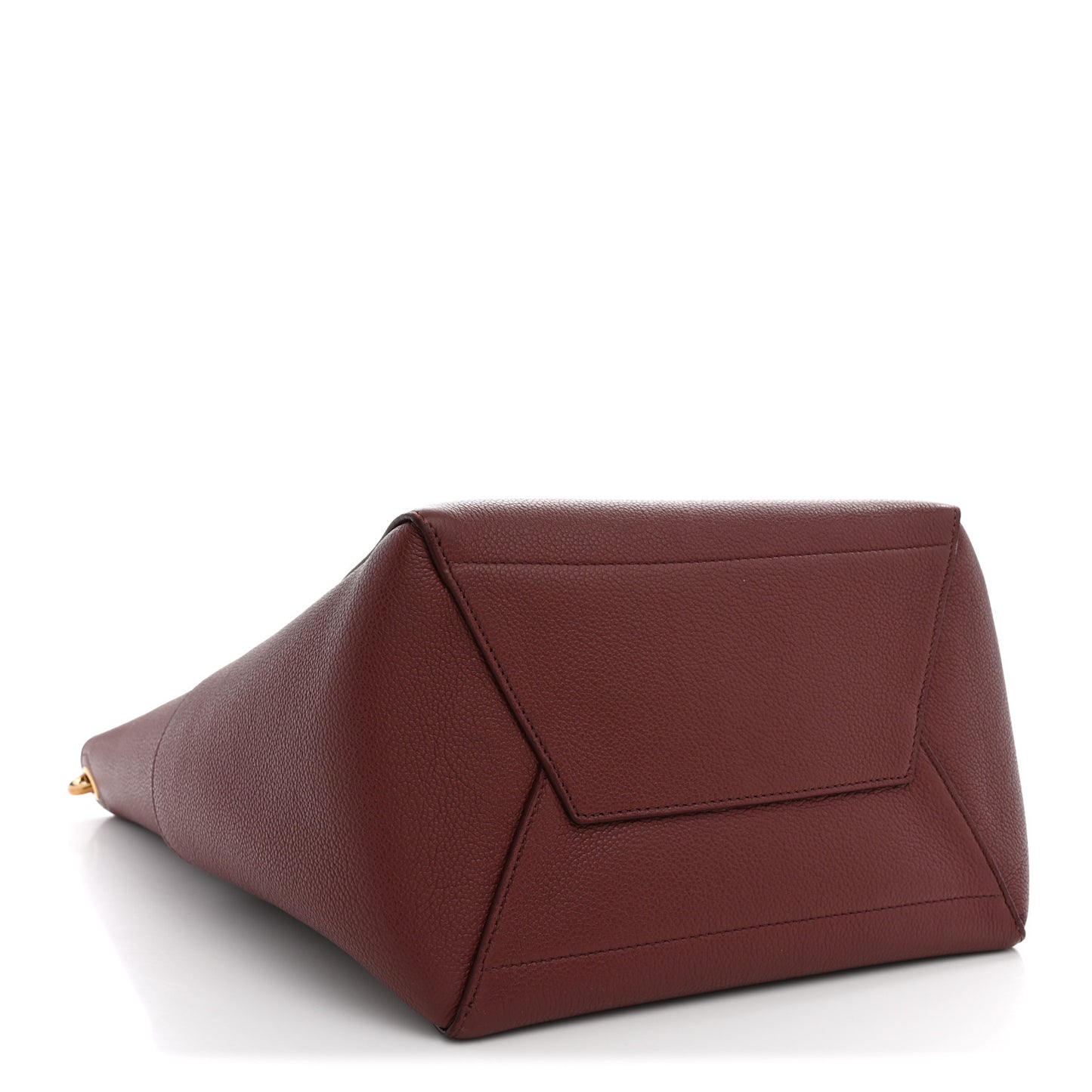 Soft Grained Calfskin Sangle Bucket Bag Light Burgundy