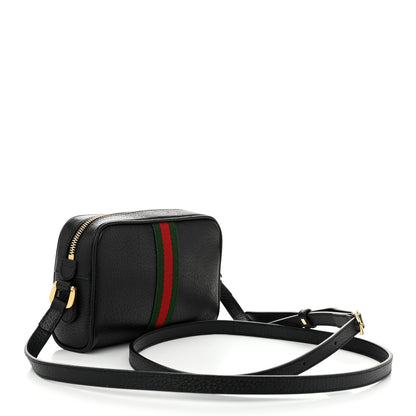 Gucci Calfskin Web Mini Ophidia Shoulder Bag Black 3 of 10