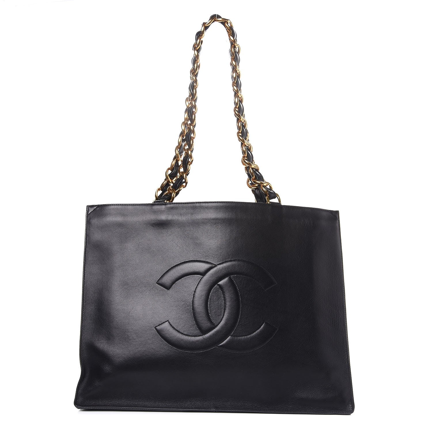 Chanel Lambskin CC Tote Black 1 of 7