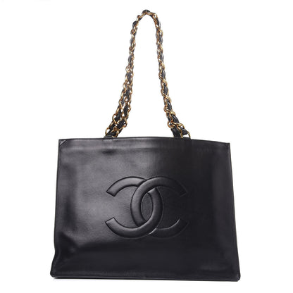 Chanel Lambskin CC Tote Black 1 of 7