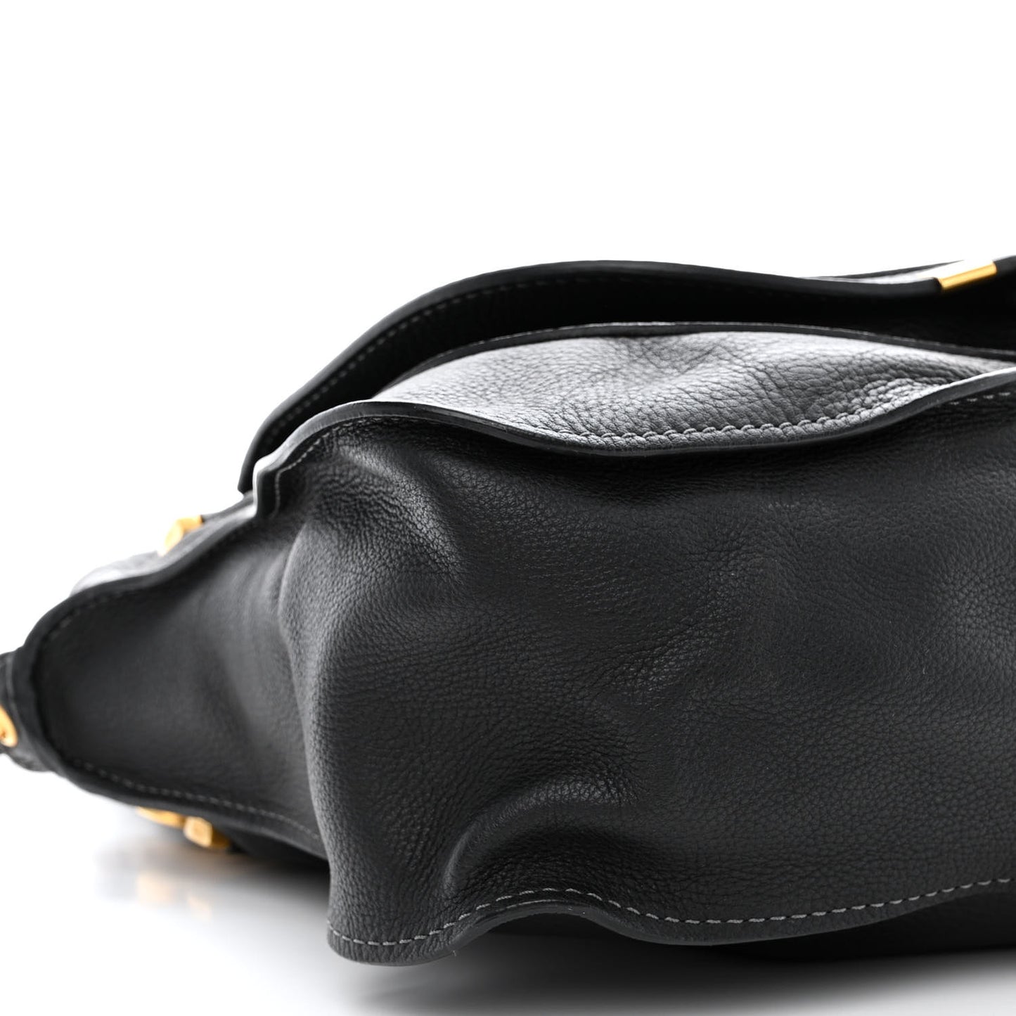 Calfskin Medium Marcie Satchel Black