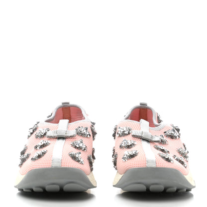 Christian Dior Technical Canvas Embellished Dior Fusion Sneakers 36.5 Pink Gray 2 of 8