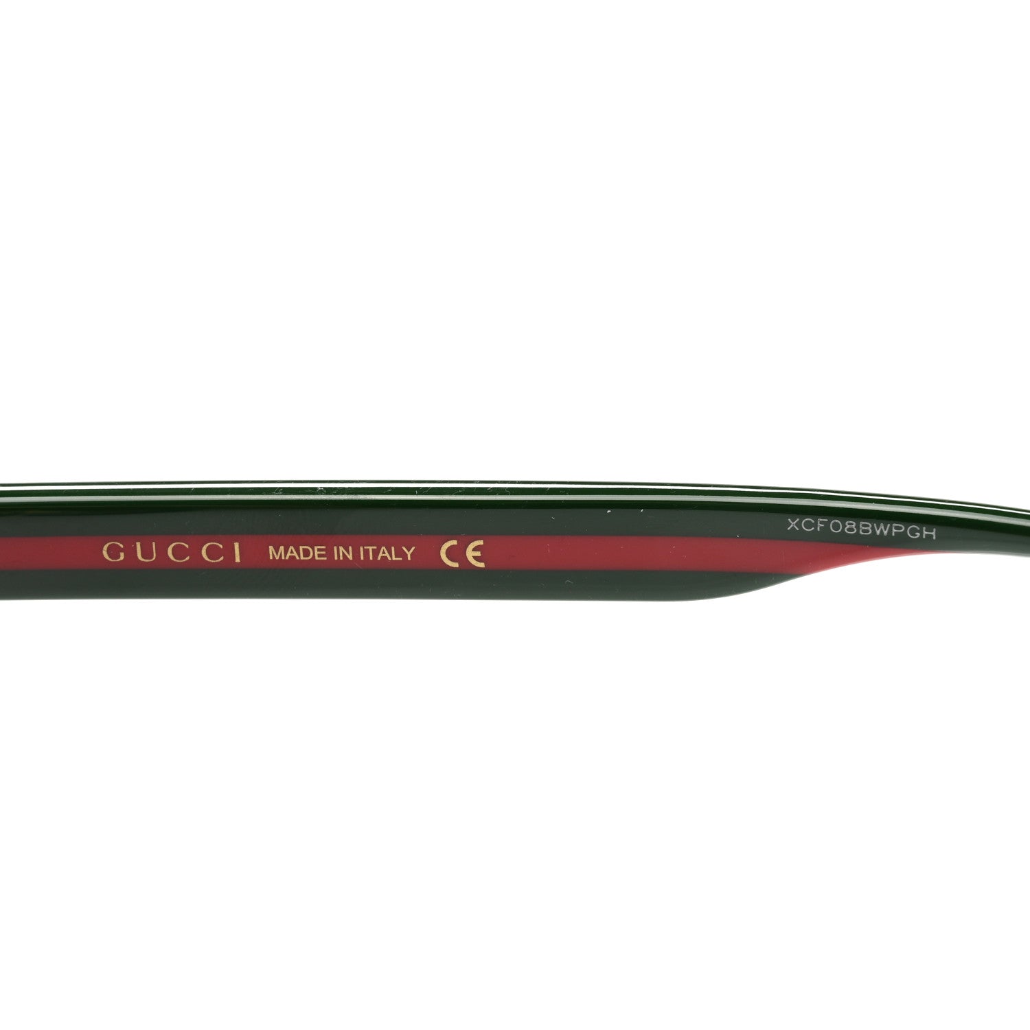 Gucci Acetate Round Eye GG Web Sunglasses GG0849SK Black Red Green 7 of 8