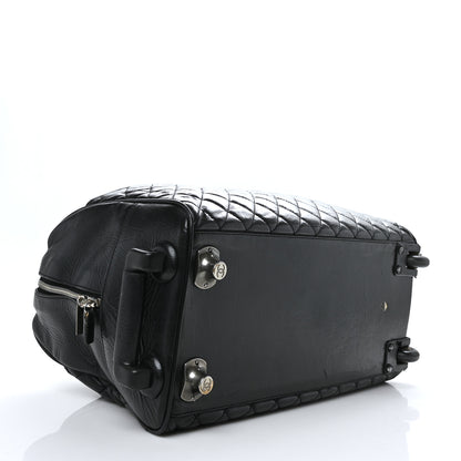 Chanel Aged Calfskin Nylon Duffel Trolley Black 3 of 13