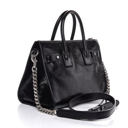 Saint Laurent Glace Calfskin Baby Souple Sac De Jour Black 3 of 7