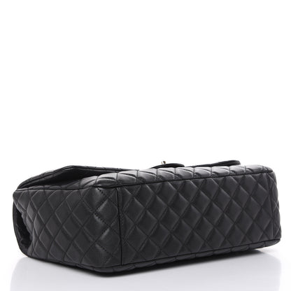 Chanel Metallized Calfskin Quilted Small XXL Travel Flap Bag Black 4 of 10