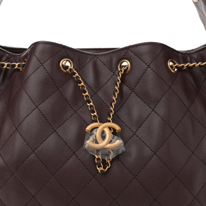 Chanel Caviar Quilted Medium Chanel 25 Handbag Dark Brown 9 of 11