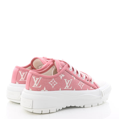 Louis Vuitton Denim Monogram Squad Sneakers 35 Pink 4 of 7