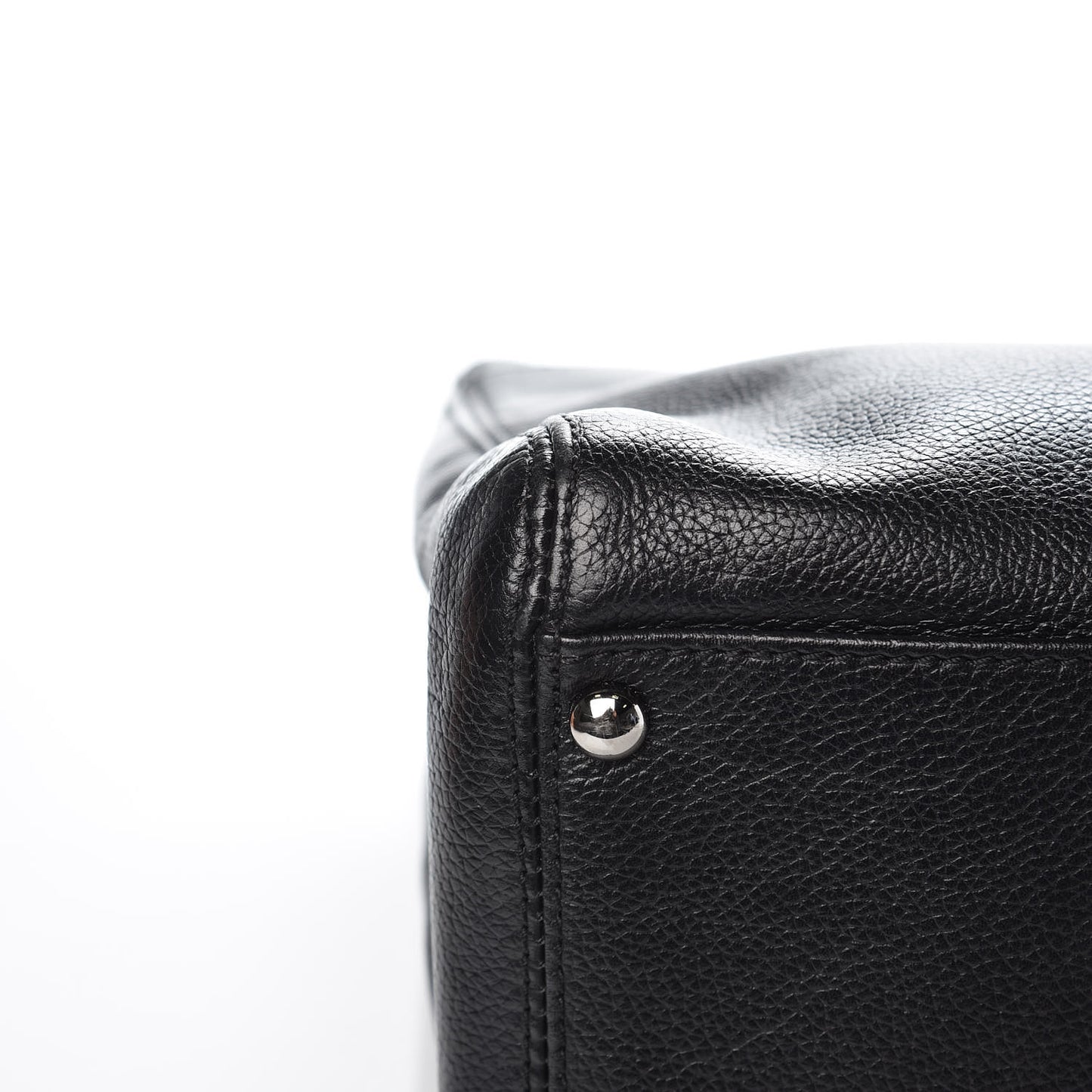 Calfskin Mademoiselle Lock Cerf Shopper Tote Black