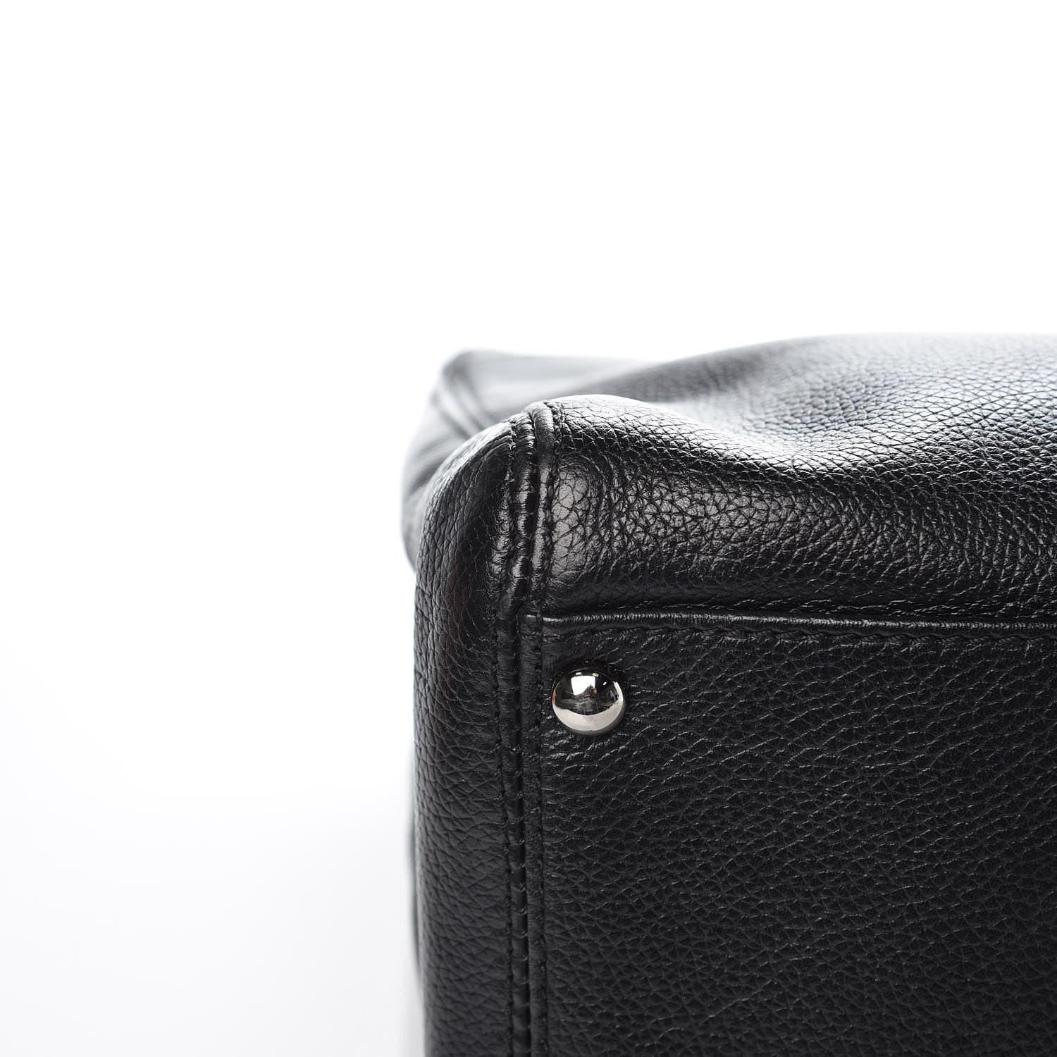 Chanel Calfskin Mademoiselle Lock Cerf Shopper Tote Black 13 of 15