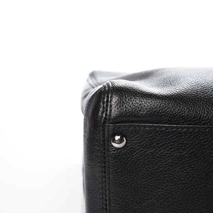 Chanel Calfskin Mademoiselle Lock Cerf Shopper Tote Black 13 of 15