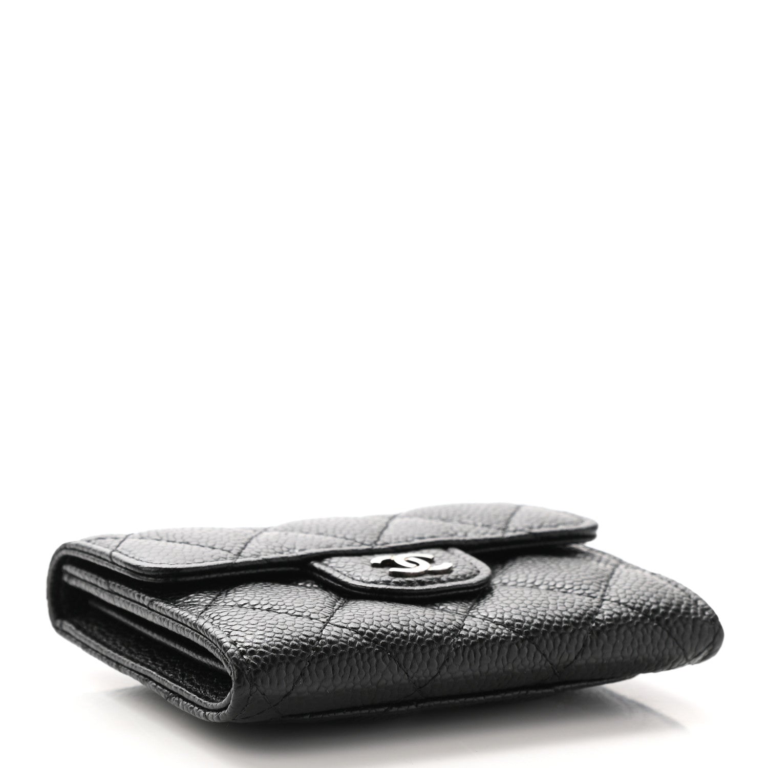 Chanel Caviar Quilted Flap Card Holder Wallet Black 4 of 7