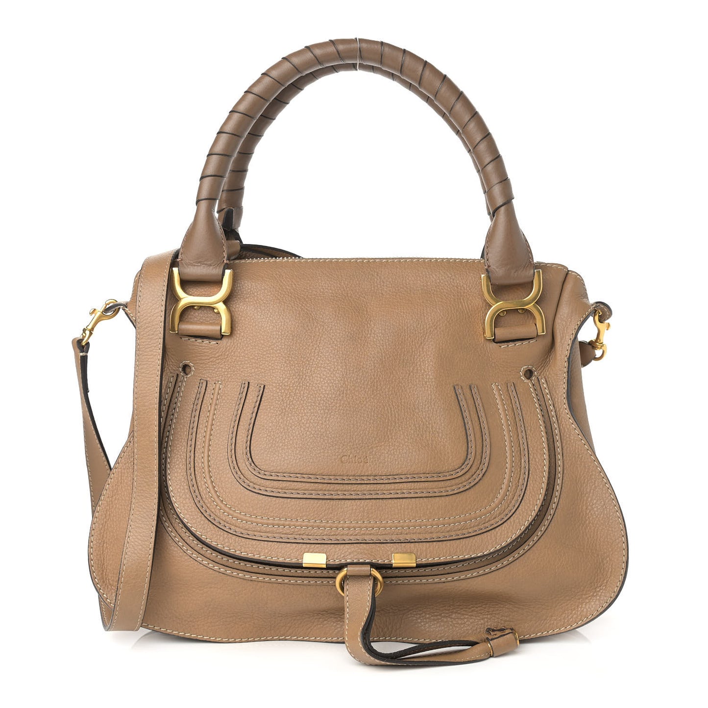 Calfskin Medium Marcie Satchel Nut