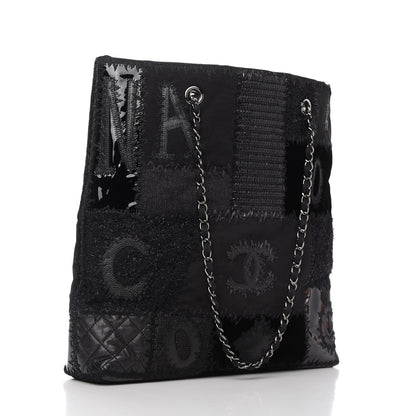 Chanel Tweed Patchwork Tote Black 3 of 10