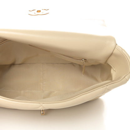 Chanel Lambskin Quilted Large Chanel 19 Flap Beige 5 of 11