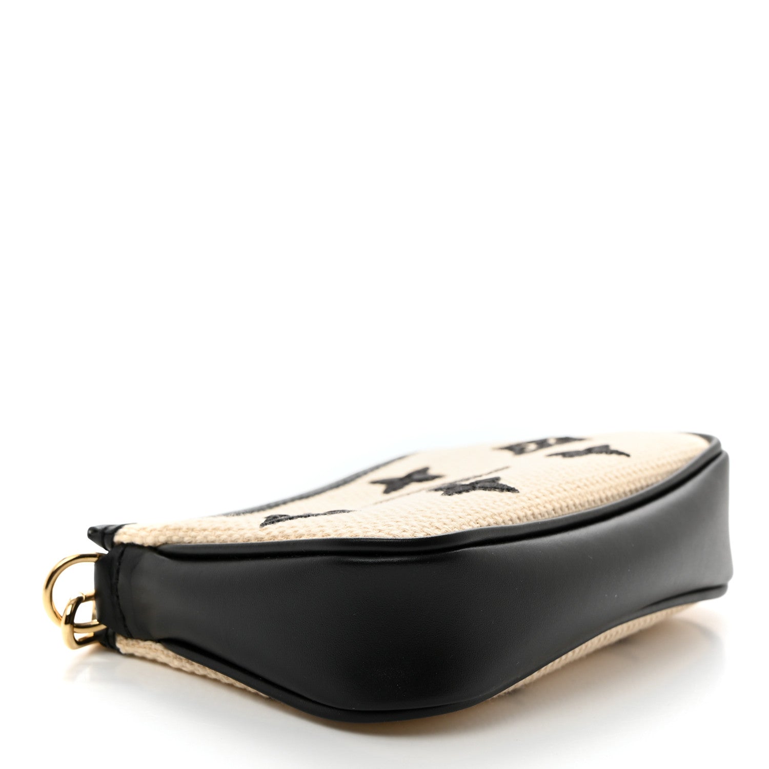 Louis Vuitton Cotton Monogram Giant Mini Pochette Accessories Beige Black 4 of 6