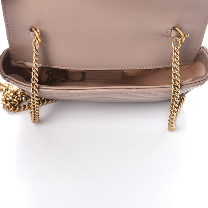 Gucci Calfskin Matelasse Super Mini GG Marmont Shoulder Bag Porcelain Rose 5 of 11