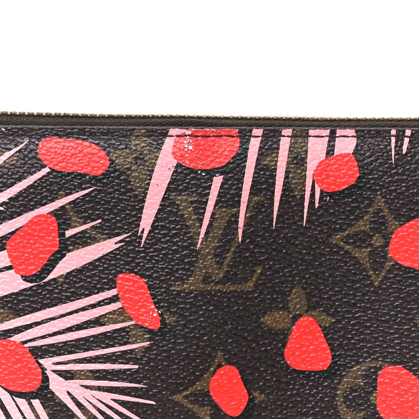 Monogram Jungle Dots Zippy Wallet Sugar Pink Poppy