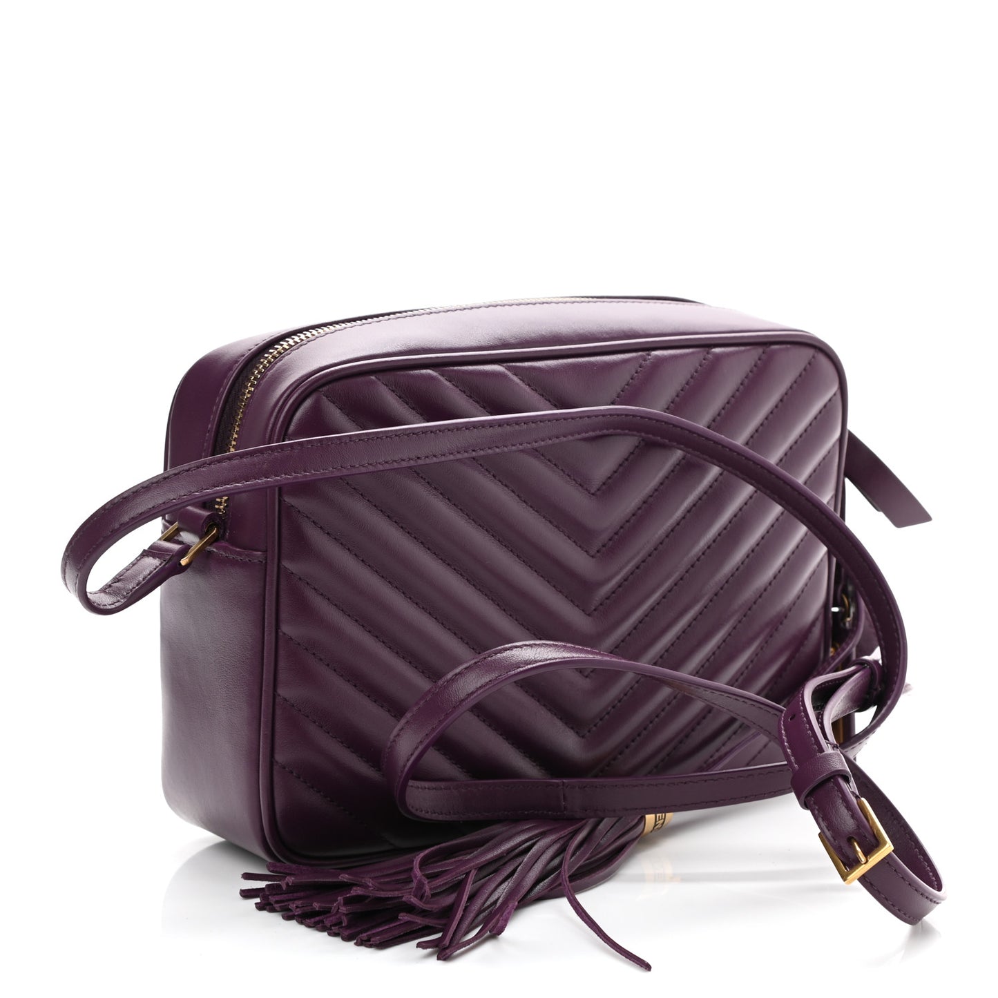 Calfskin Matelasse Monogram Lou Camera Bag Purple