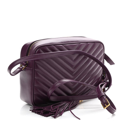 Saint Laurent Calfskin Matelasse Monogram Lou Camera Bag Purple 3 of 10