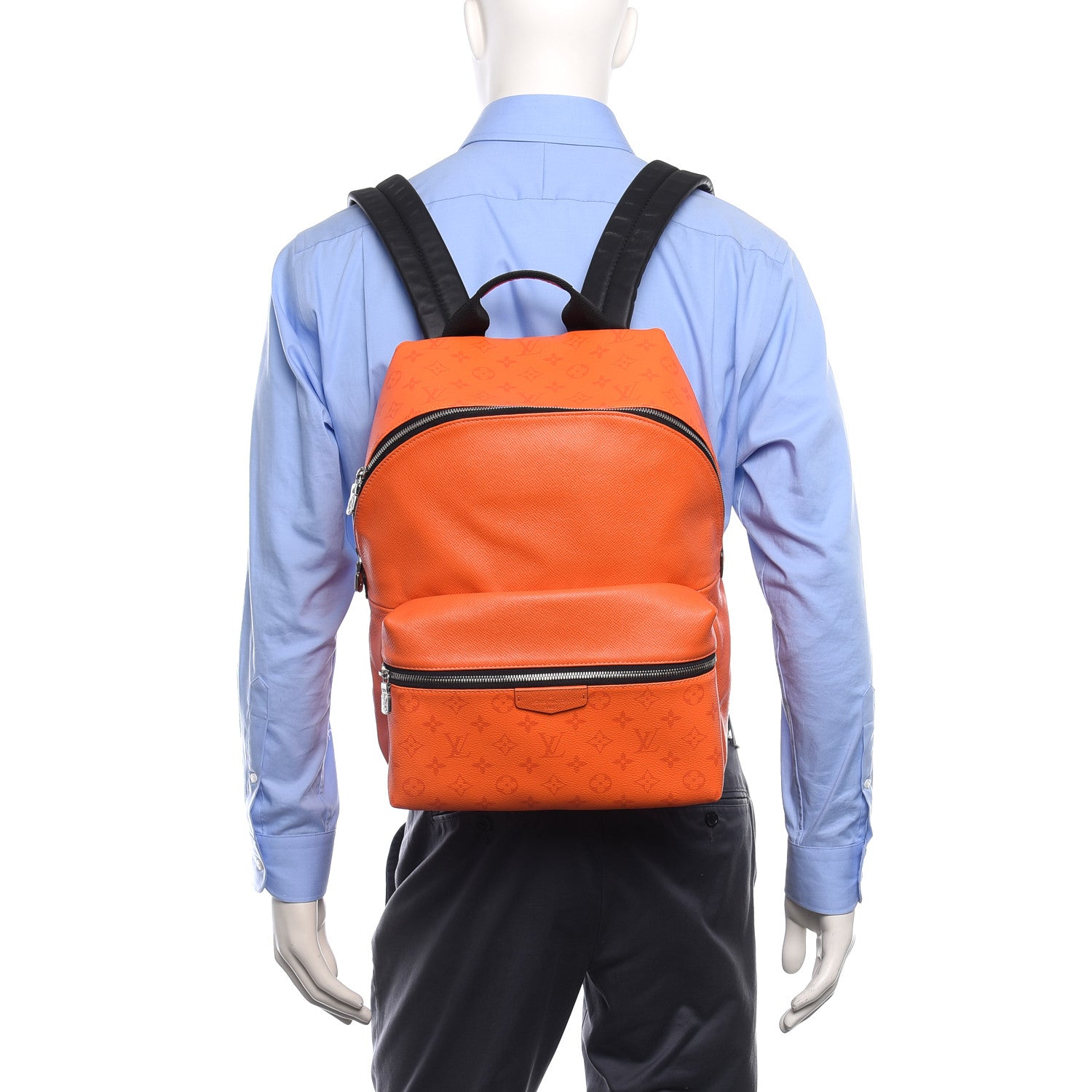 Louis Vuitton Taiga Monogram Discovery Backpack PM Orange 2 of 12