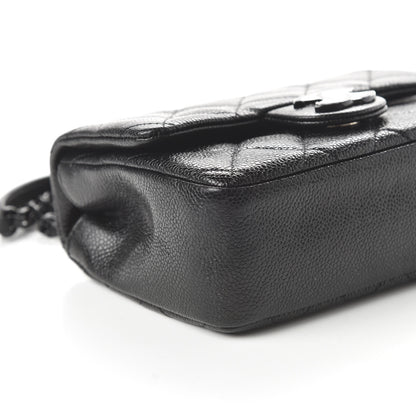 Chanel Caviar Quilted Incognito Mini Square Flap Black 6 of 10