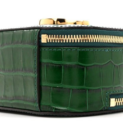 Chloe Calfskin Crocodile Embossed Mini C Vanity Bag Woodsy Green 12 of 15