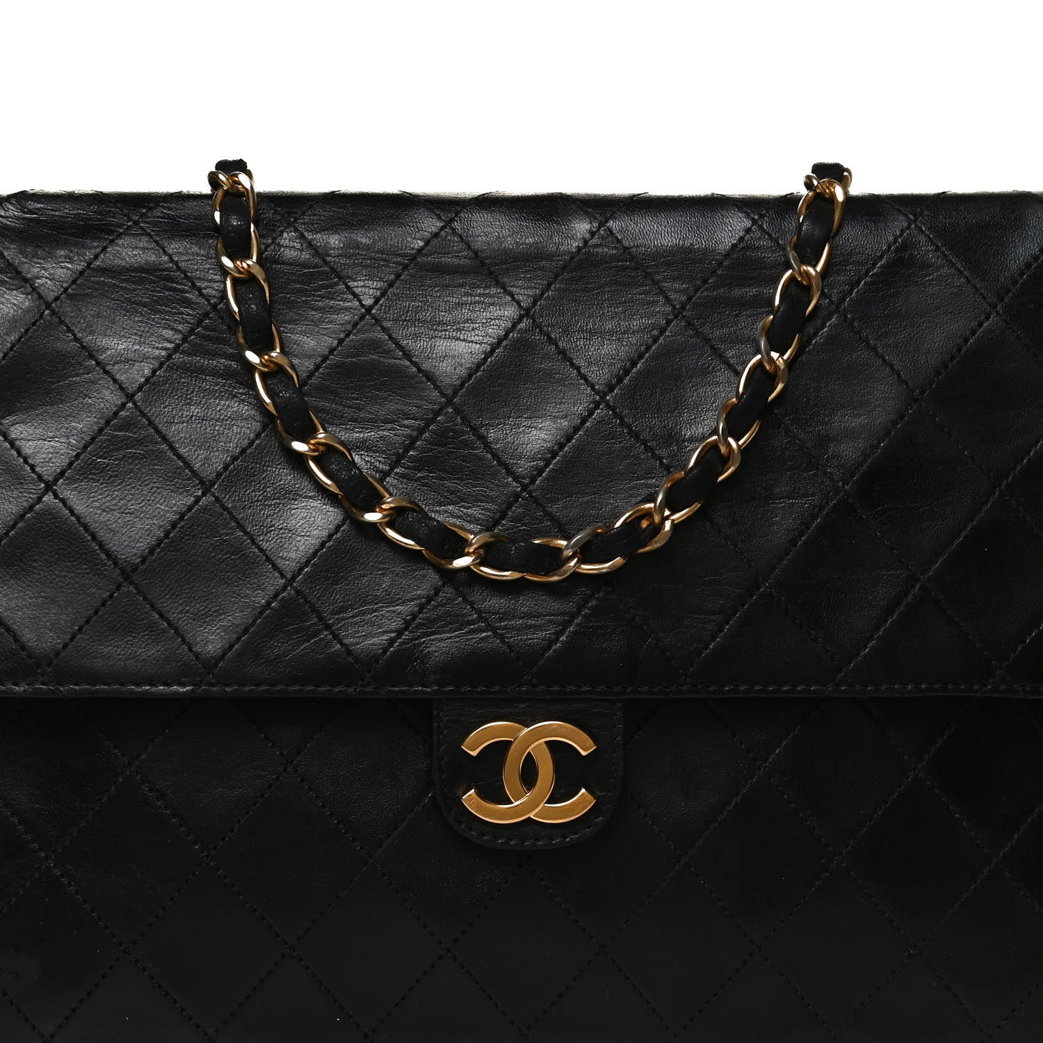 Chanel Lambskin Quilted Medium Single Flap Black 8 of 11