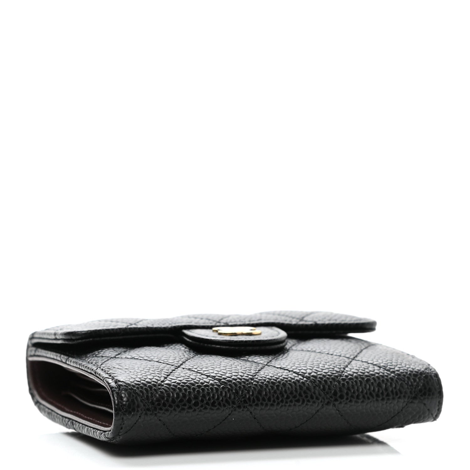 Chanel Caviar Quilted Compact Flap Wallet Black 4 of 9