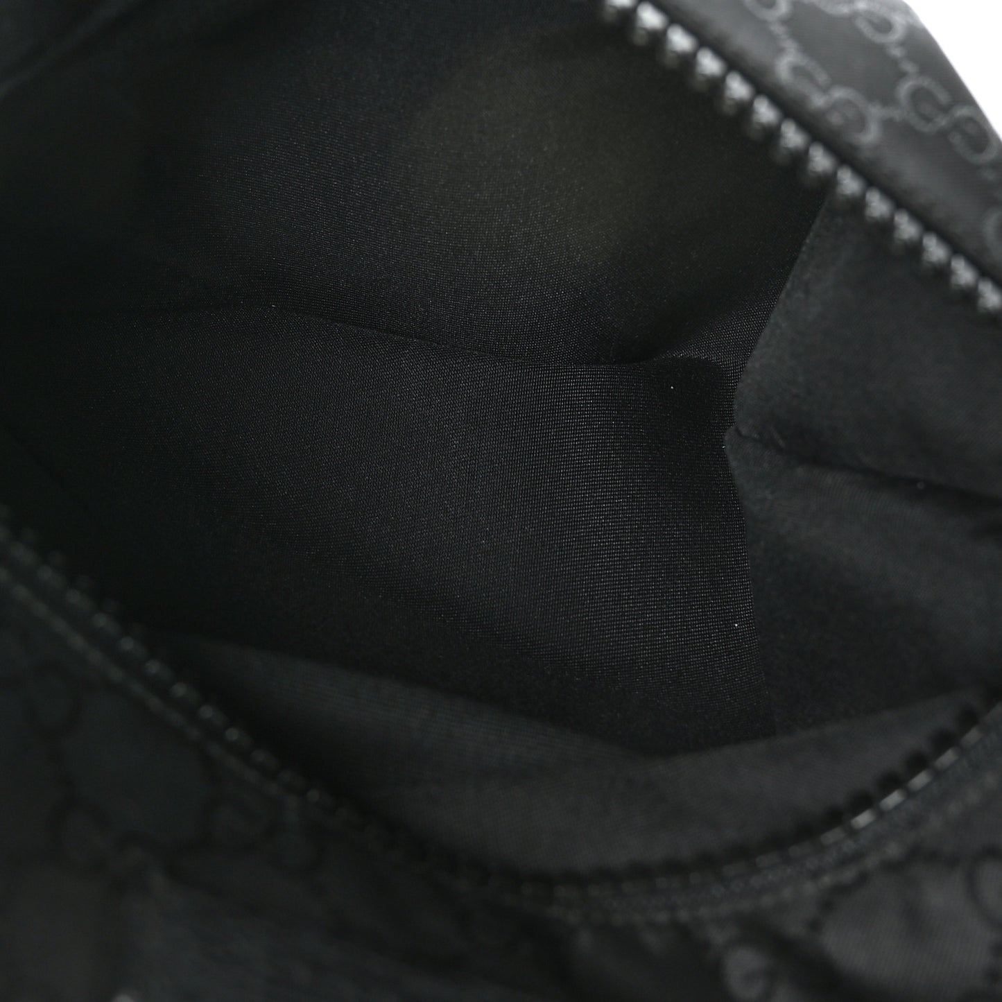 Nylon Monogram Medium Flat Messenger Bag Black