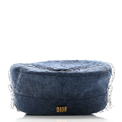 Christian Dior Denim Arty Veil Cap 58 Blue 5 of 9