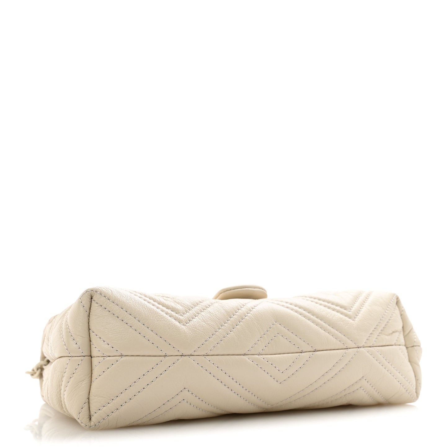 Soft Calfskin Matelasse Monochrome Small GG Marmont Shoulder Bag Ivory