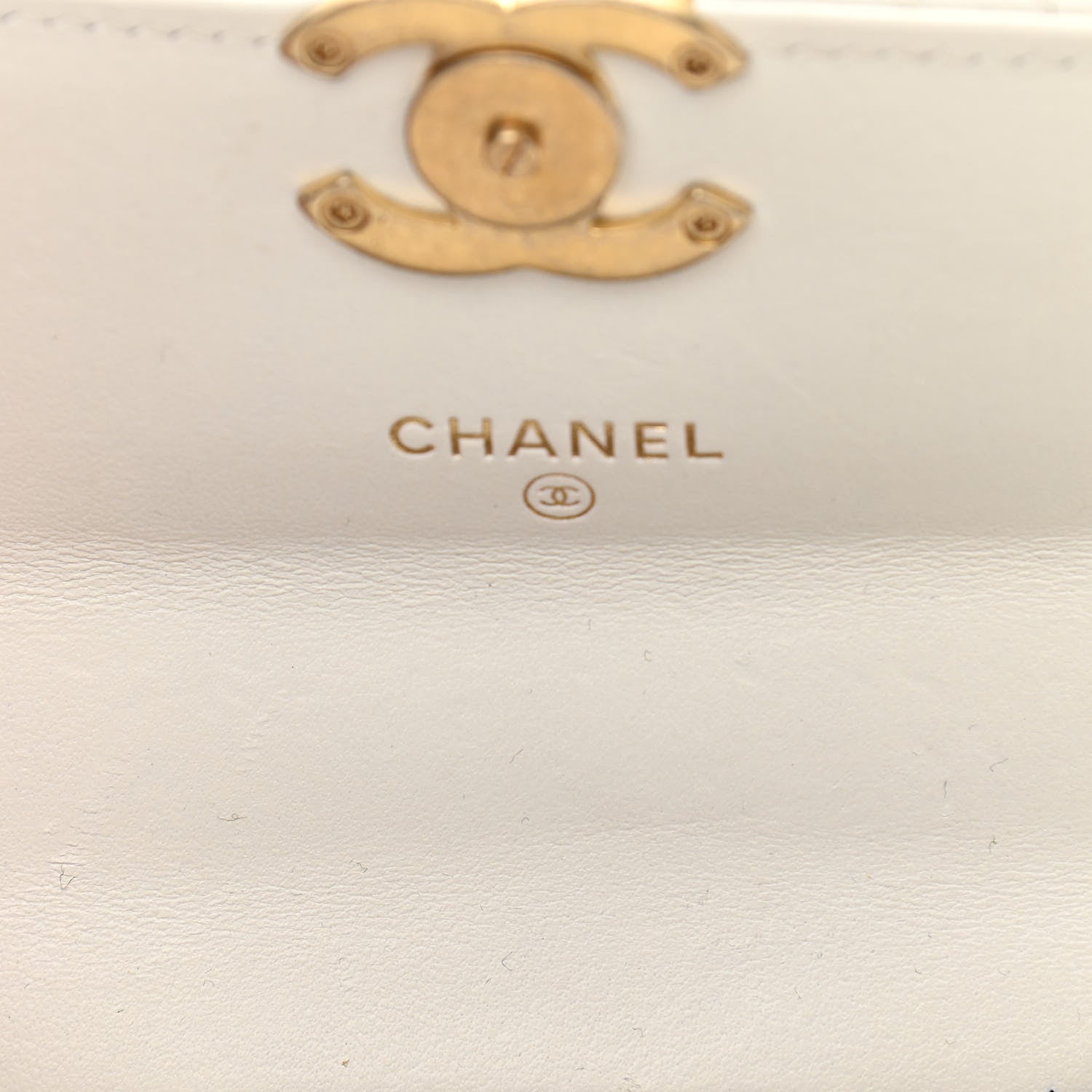 Chanel Calfskin Quilted Perfect Fit Coin Purse With Chain White 11 of 11