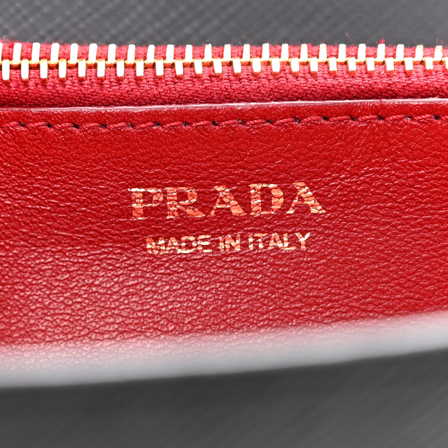 Saffiano Lux Chain Wallet Black