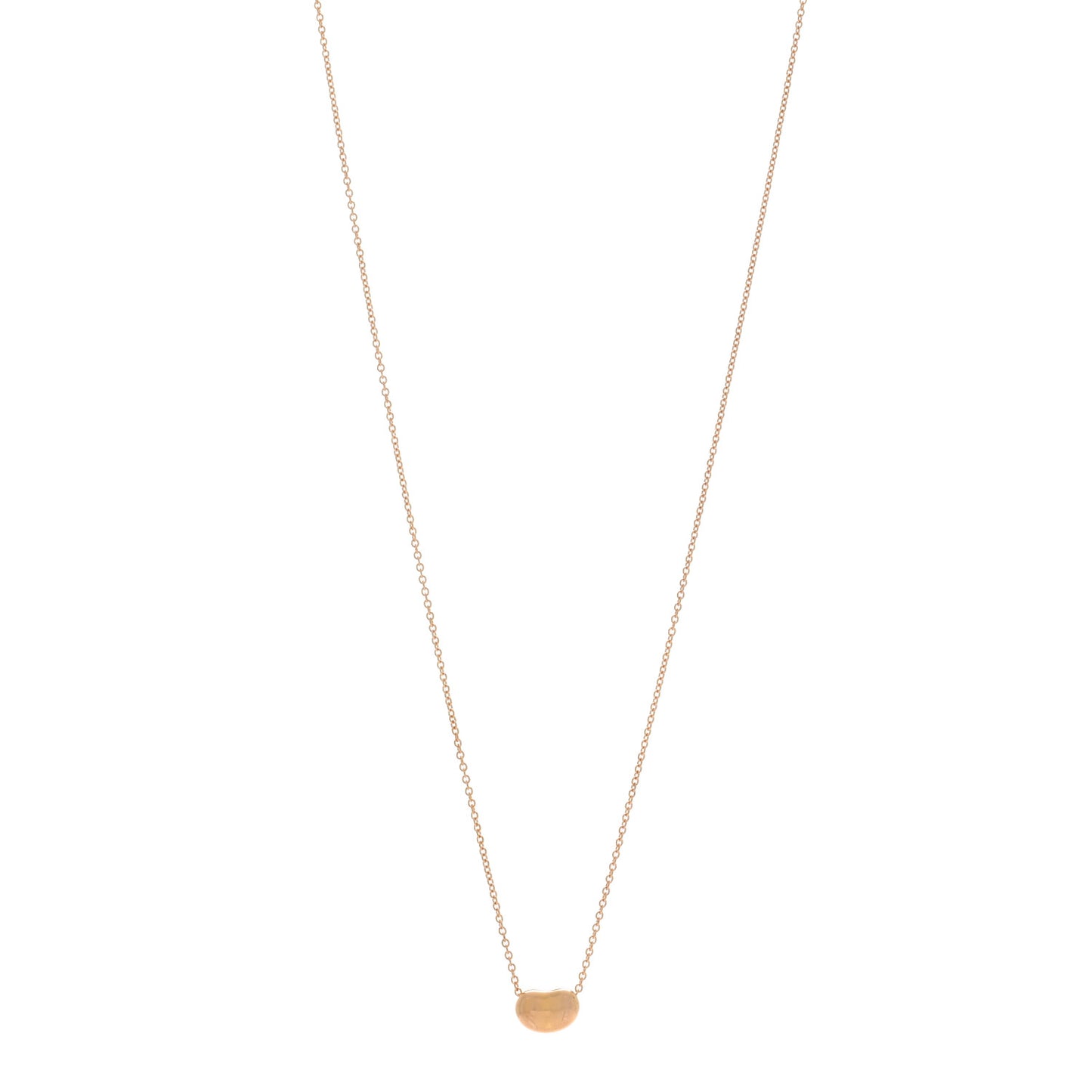 18K Rose Gold 9mm Elsa Peretti Bean Pendant Necklace