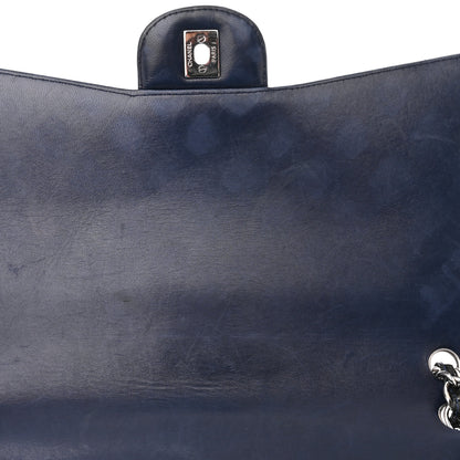 Chanel Patent Quilted Maxi Single Flap Blue 11 of 14
