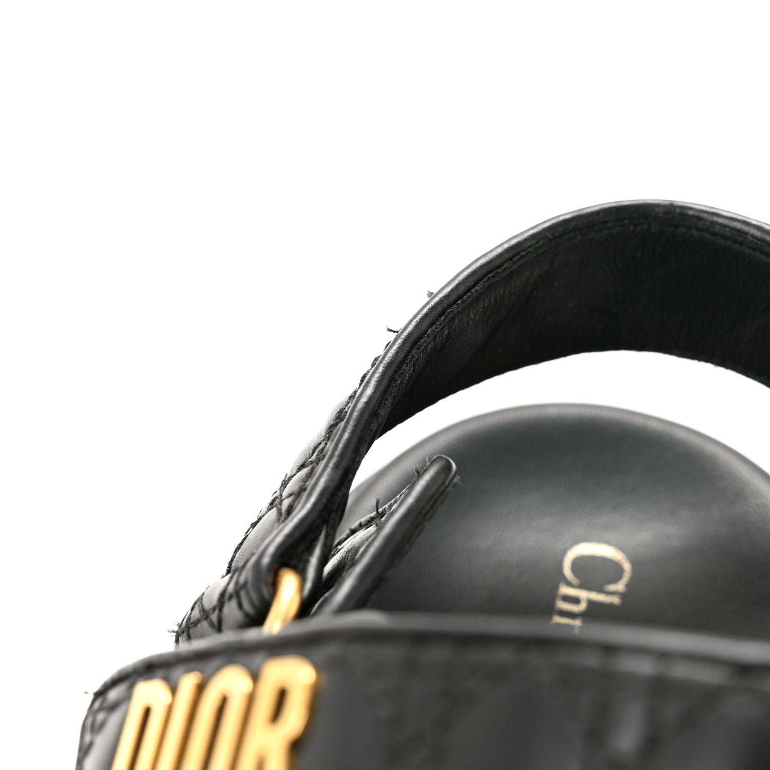 Christian Dior Calfskin Cannage Dioract 10mm Sandals 38.5 Black 11 of 11
