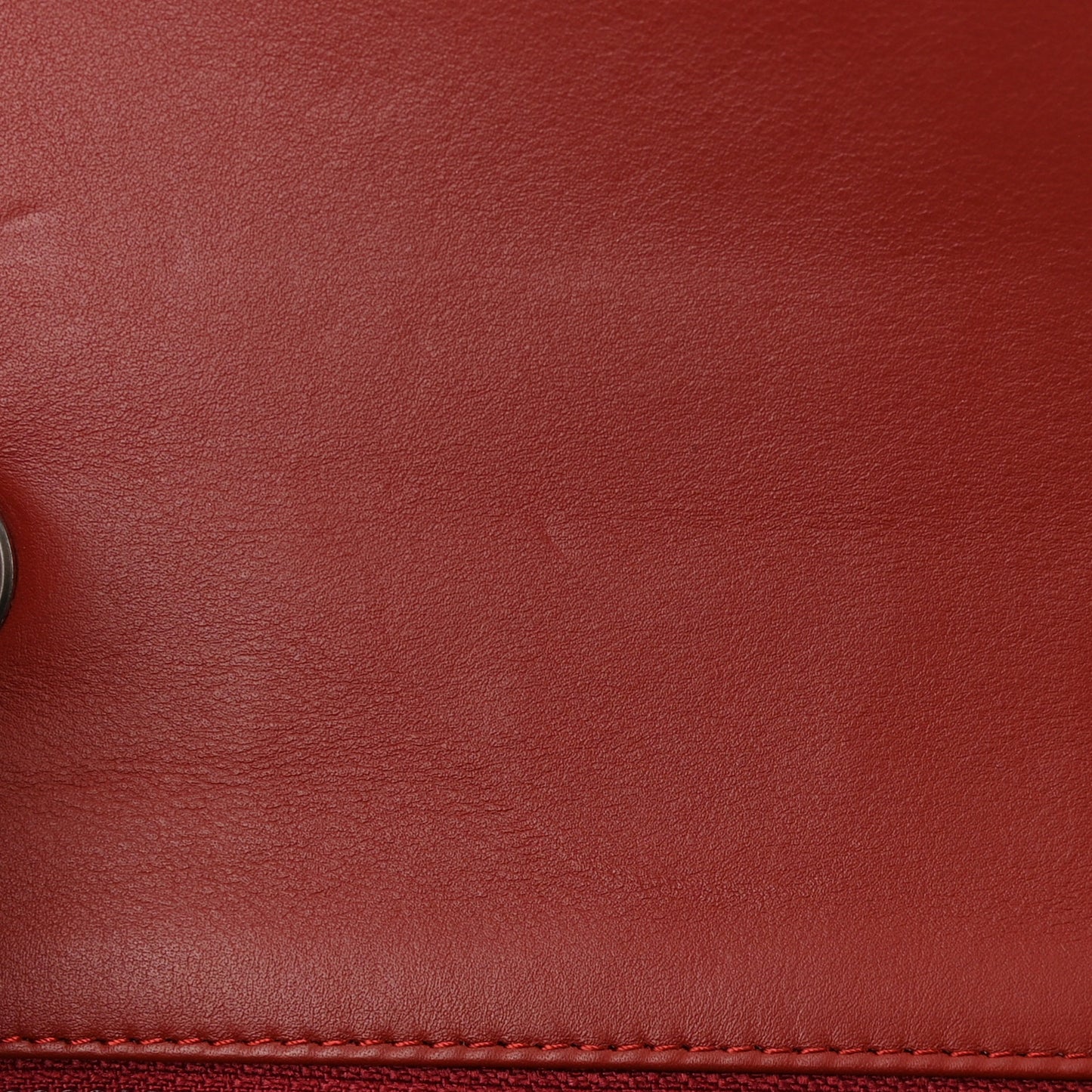 Patent Calfskin Quilted Mini Rectangular Flap Dark Red