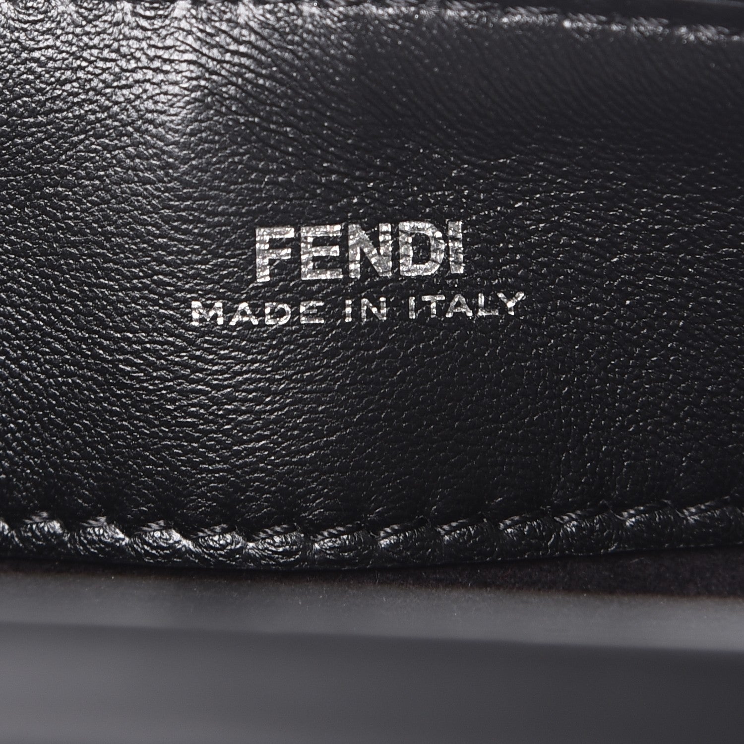 Fendi Shiny Nappa Trapuntata Chain Small DotCom Click Chain Satchel Black 7 of 9