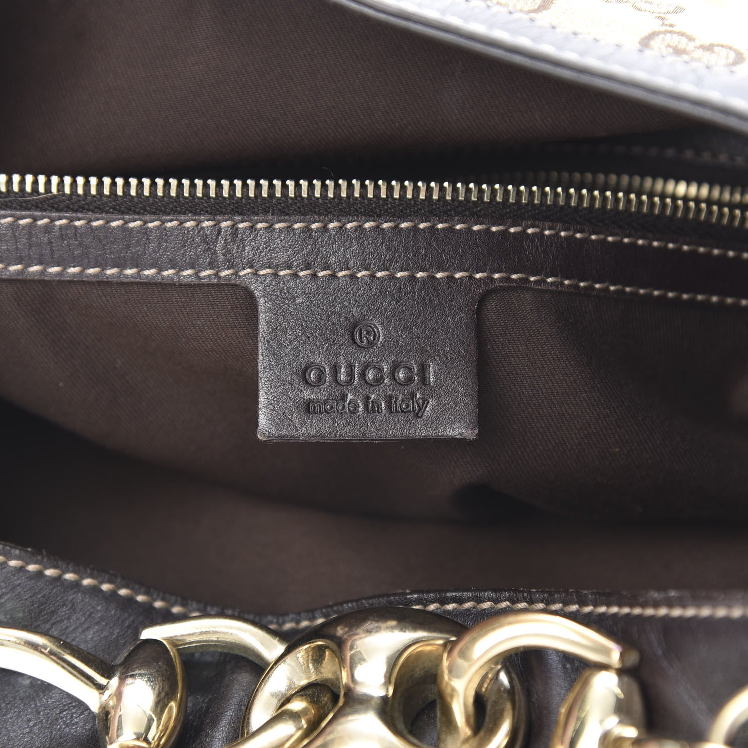 Gucci Monogram Medium Wave Hobo Dark Brown 6 of 11