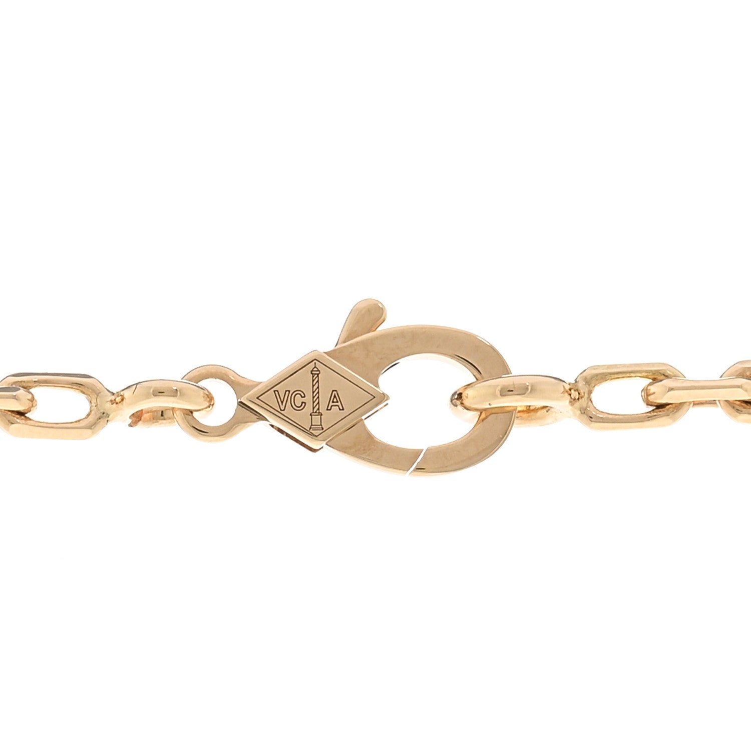 Van Cleef & Arpels 18K Yellow Gold Mother of Pearl 20 Motifs Vintage Alhambra Necklace 4 of 6