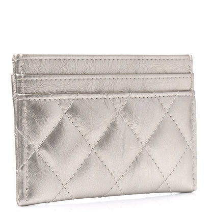 Chanel Metallic Aged Calfskin Quilted Reissue Card Holder Gold 3 of 9