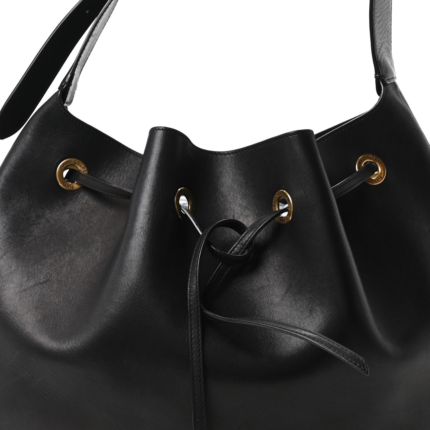 Smooth Calfskin Paris VII Large Flat Hobo Black