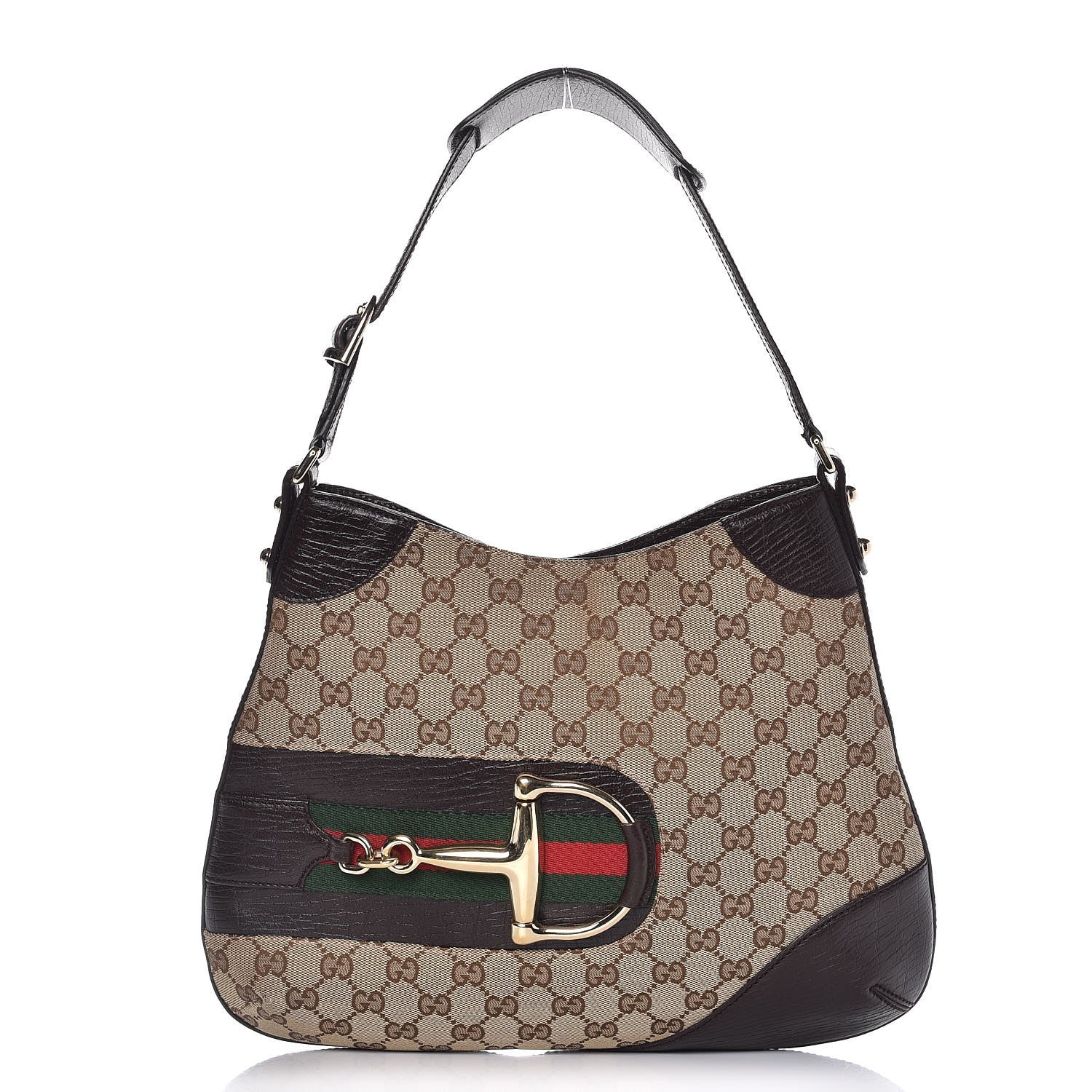 Gucci Monogram Hasler Hobo Dark Brown 1 of 7