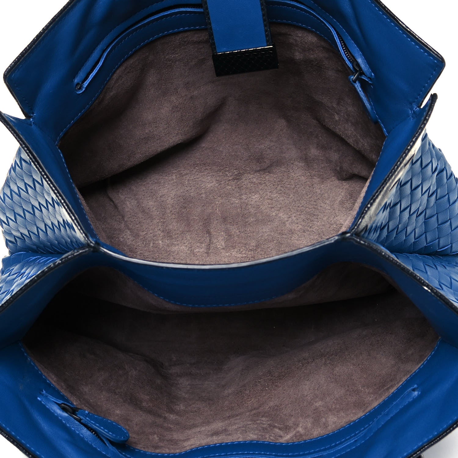 Bottega Veneta Nappa Intrecciato Karung Glass Tote Blue 5 of 11