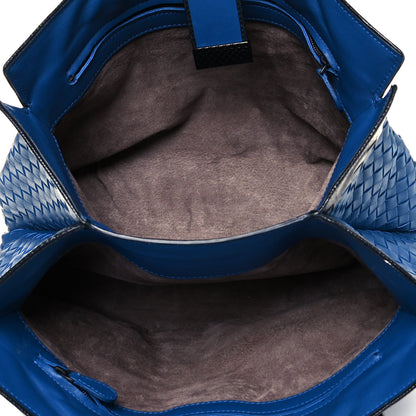 Bottega Veneta Nappa Intrecciato Karung Glass Tote Blue 5 of 11