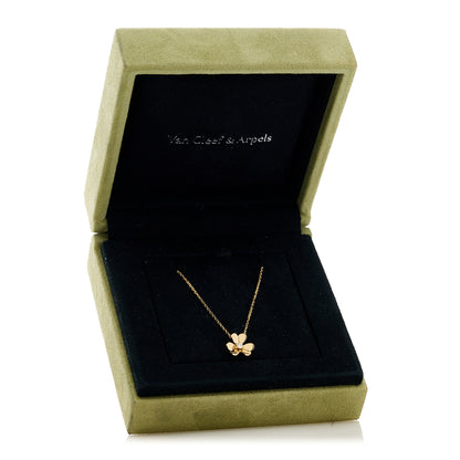 Van Cleef & Arpels 18K Yellow Gold Diamond Mini Frivole Pendant Necklace 5 of 6
