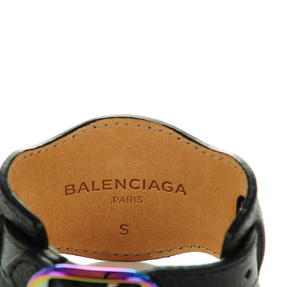 Balenciaga Chevre Iridescent Metallic Edge Hardware Bracelet S Black 4 of 8