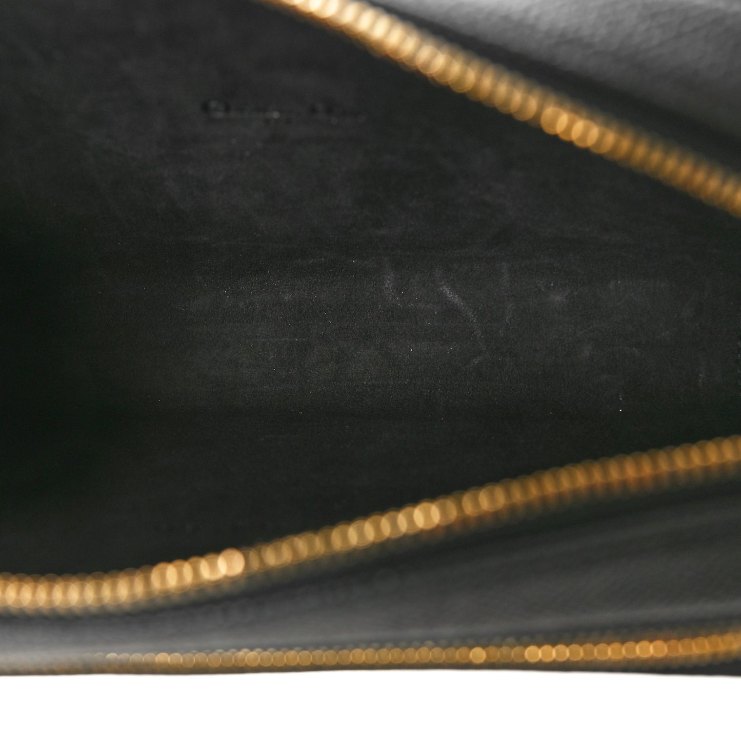 Grained Calfskin Caro Double Pouch Black